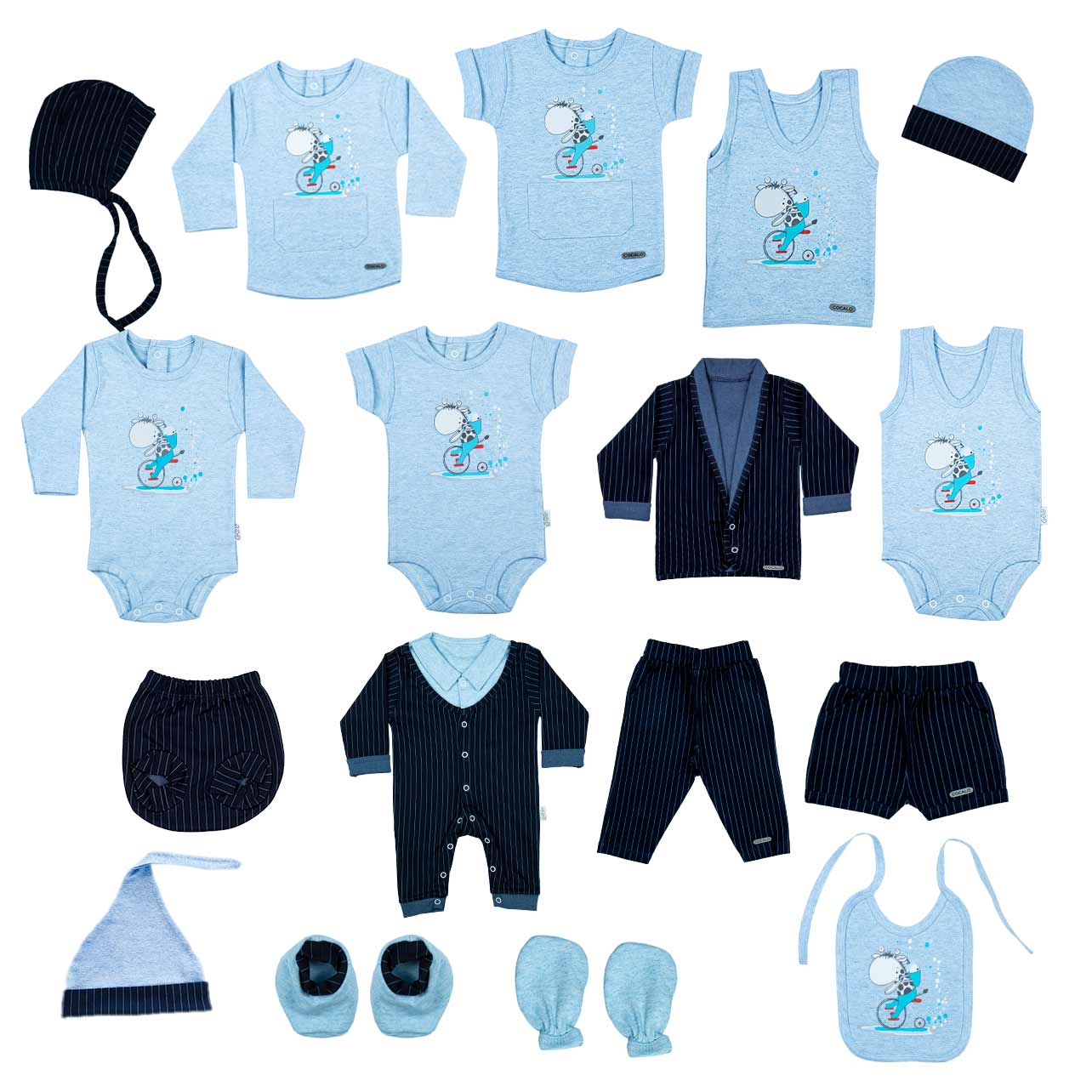 پک لباس اقتصادی کودک طرح زرافه کد 1008