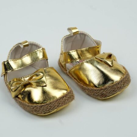 پاپوش کودک دخترانه طرح پاپیون کنفی