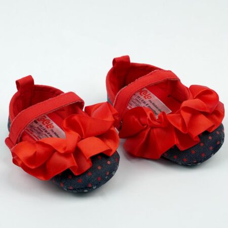 پاپوش کودک دخترانه طرح چین دار