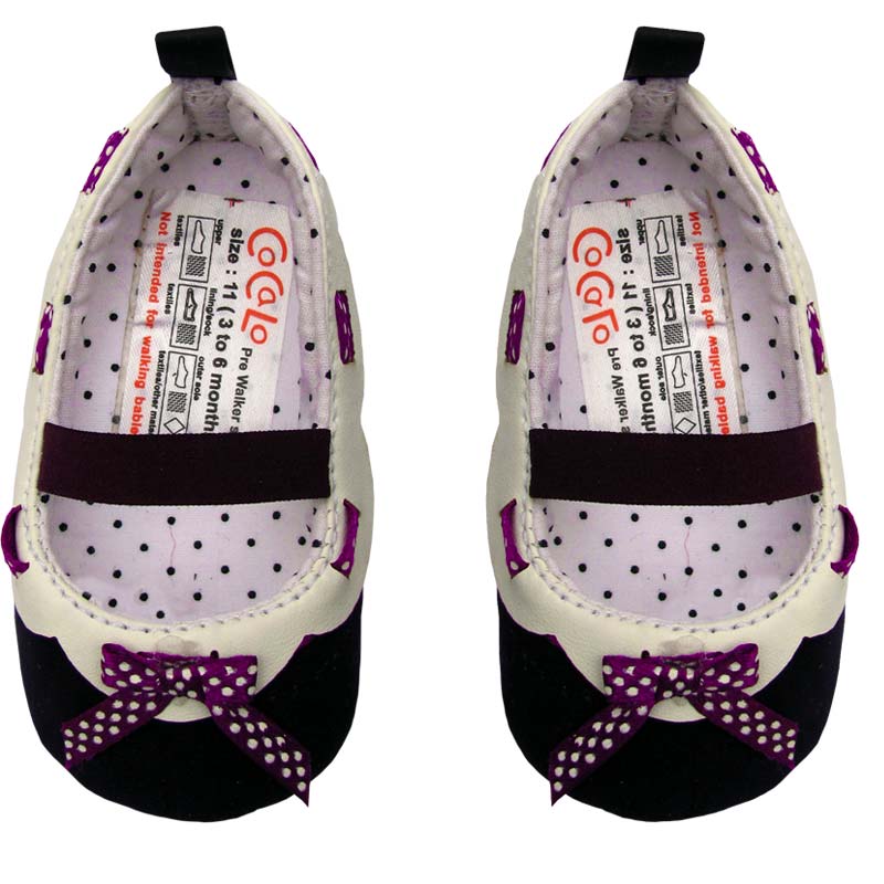 پاپوش کودک دخترانه طرح پاپیون نواری