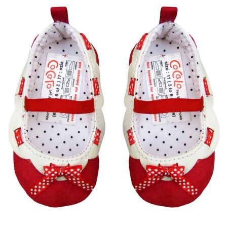 پاپوش کودک دخترانه طرح پاپیون نواری