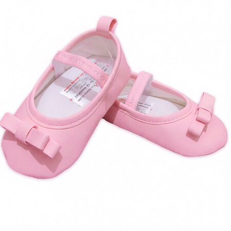 پاپوش کودک دخترانه طرح پاپیون چرمی