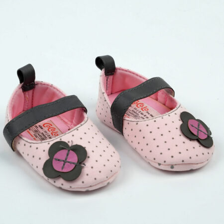 پاپوش کودک دخترانه طرح گل خالدار